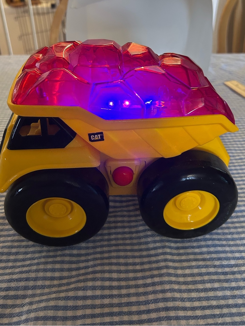 CAT Light Up Dump Truck Lights And Sounds Preschool Toy Construction Vehicle